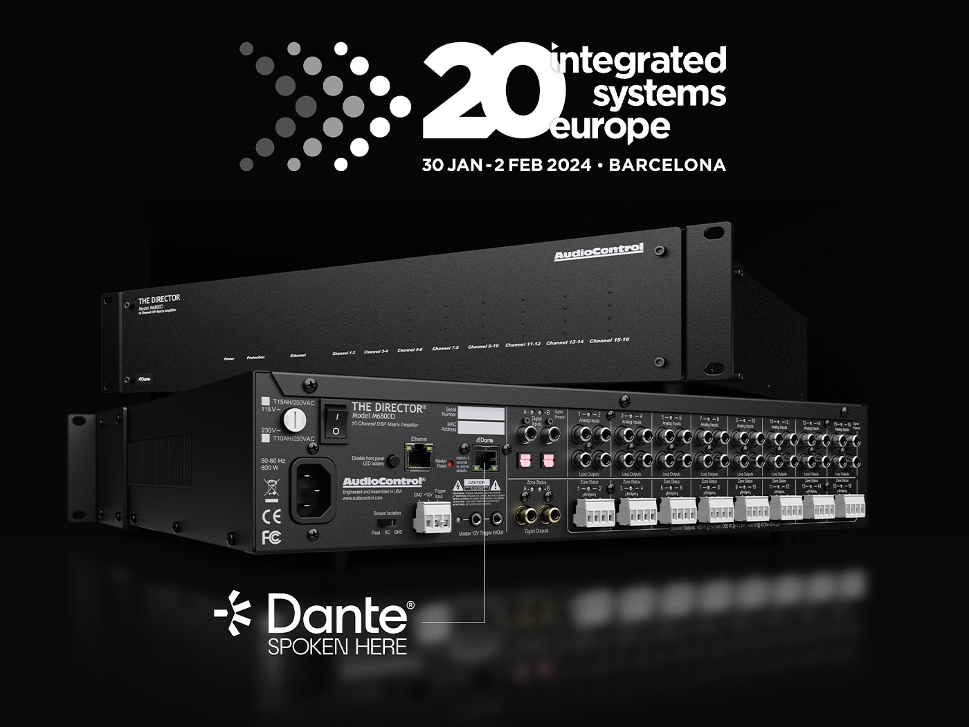 AudioControl to Bring the Magic of Dante Connected Amplifiers to the 2024 ISE in Barcelona